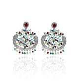 Priti Floral Multicolor Earrings - The Pashm